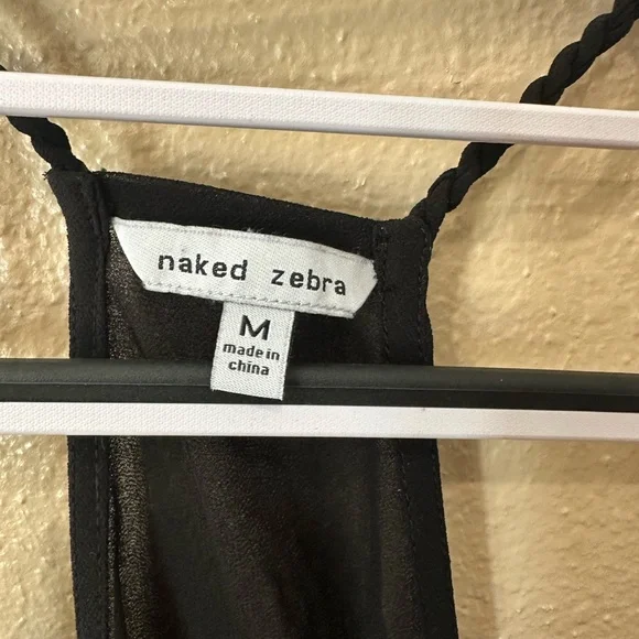 Naked Zebra Black Camisole Top - Picture 2 of 4